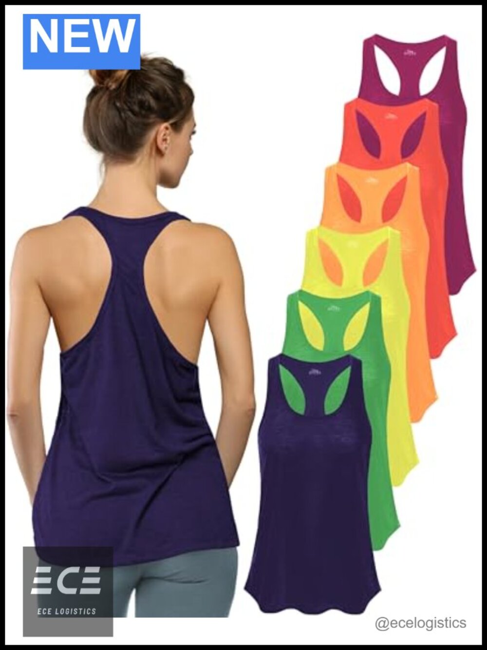 Burnout Slub Racerback Tank Top Flowy A-Line Workout Top